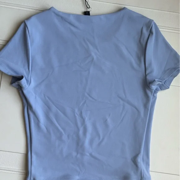 NWT Express Body Contour Collection Short Sleeve Top Blue Size XS - Picture 4 of 4